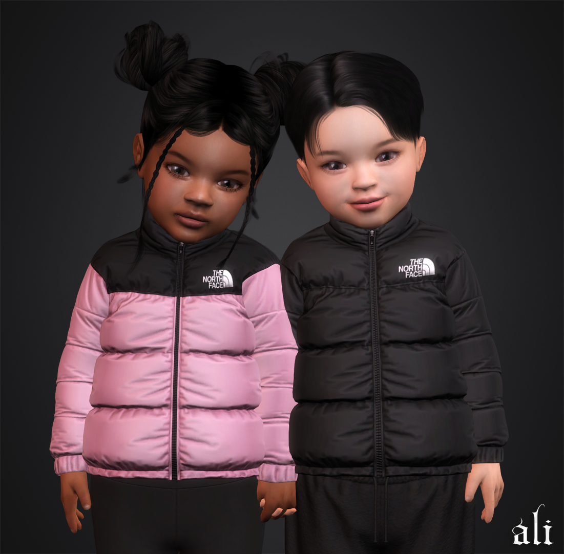 ali - THE NORTH FACE jacket (toddler) JUL2025 mod for The Sims 4 