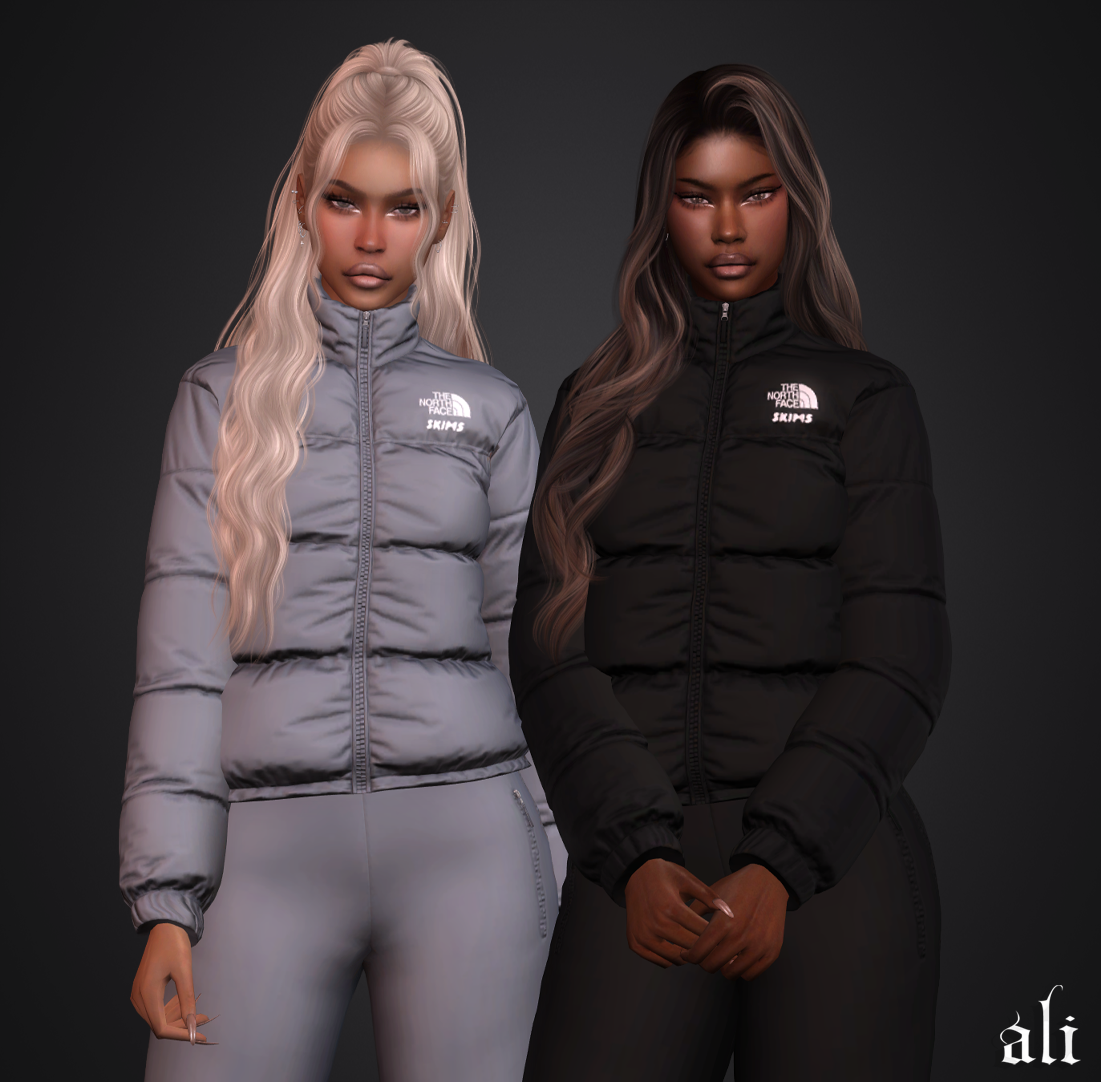 ali - THE NORTH FACE x SKIMS set JAN2026 mod for The Sims 4 