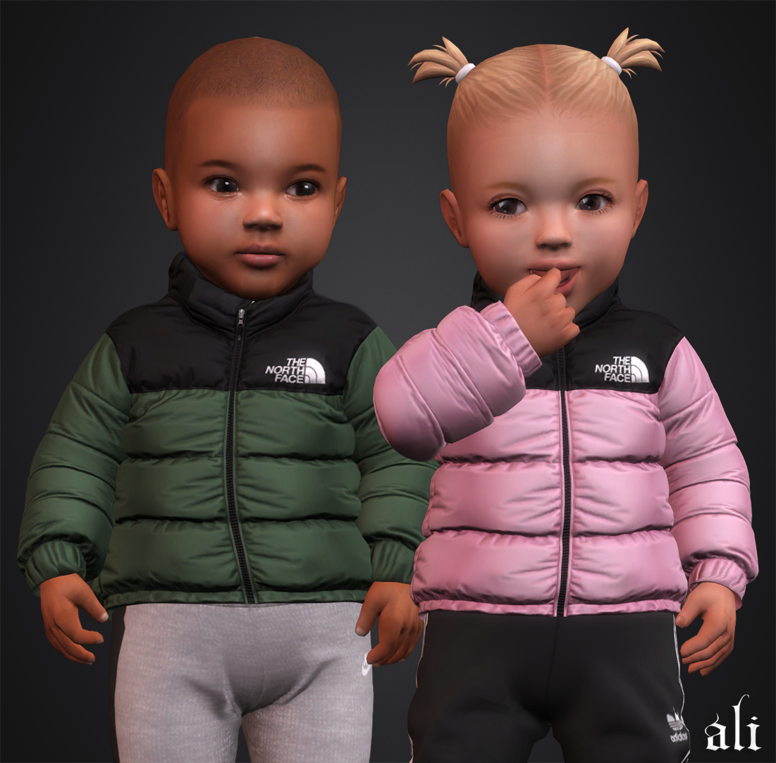 ali - THE NORTH FACE jacket (infant) JUN2025 mod for The Sims 4 