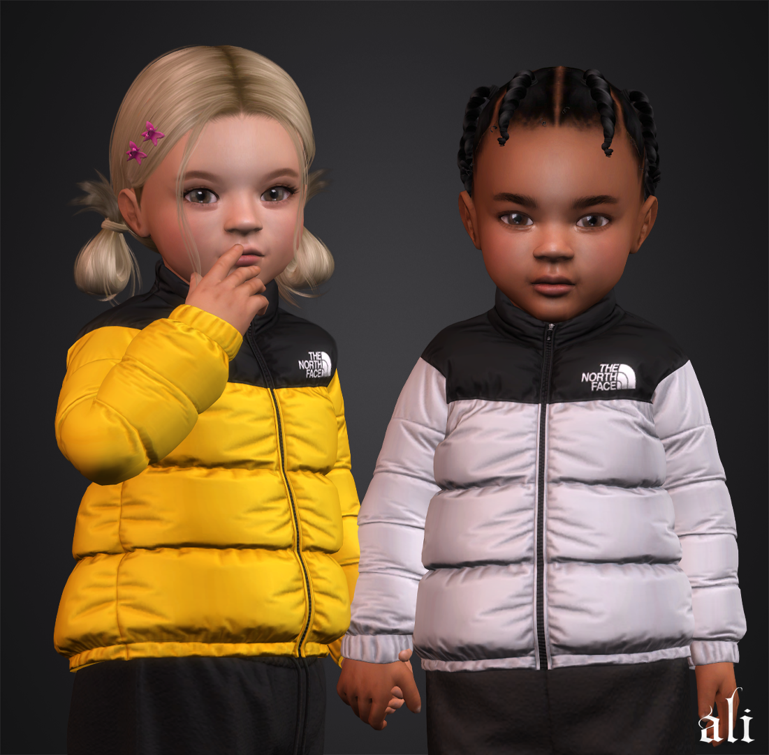 ali - THE NORTH FACE jacket (toddler) JUL2025 mod for The Sims 4 