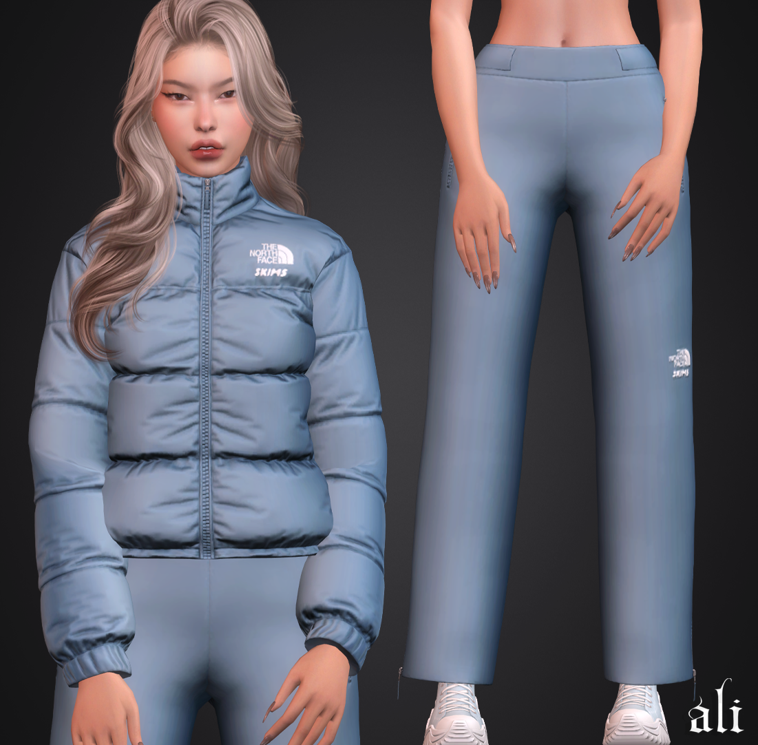 ali - THE NORTH FACE x SKIMS set JAN2026 mod for The Sims 4 
