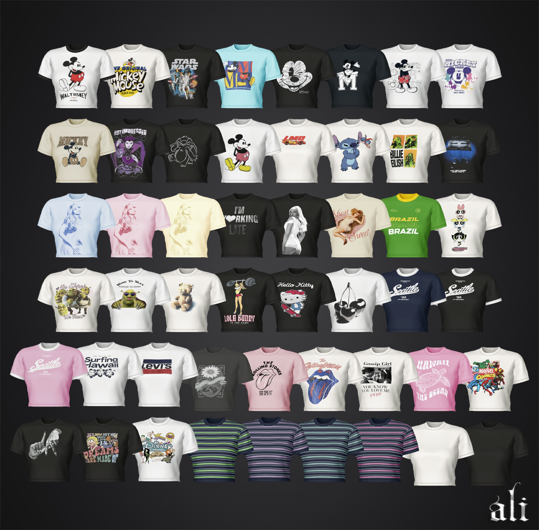 ali - GRAPHIC top (f) APR2025  mod for The Sims 4 