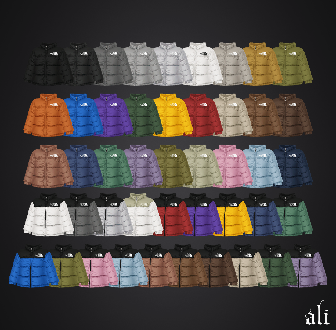 ali - THE NORTH FACE jacket (infant) JUN2025 mod for The Sims 4 
