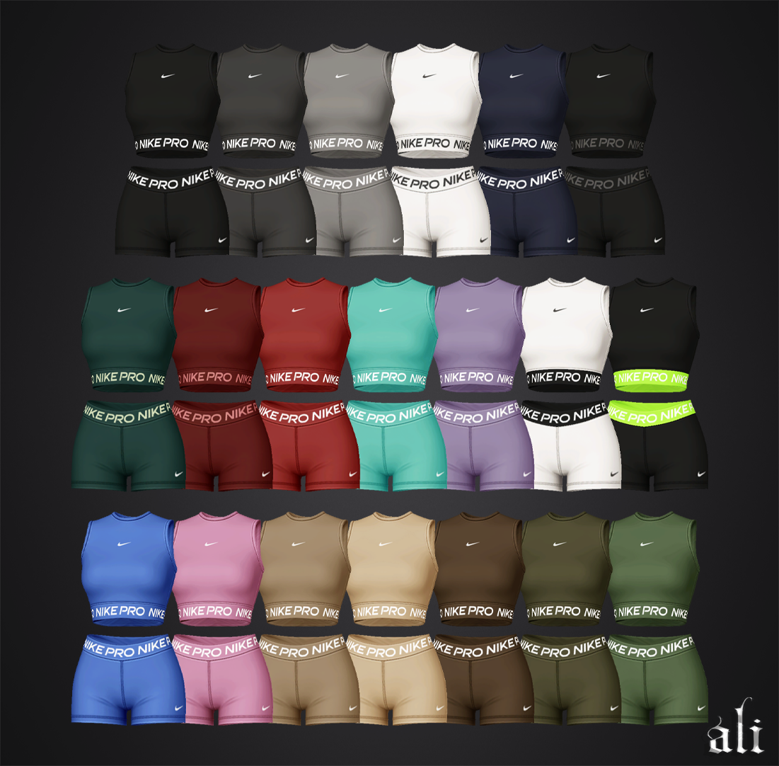 ali - NIKE set (part 1) MAY2025 mod for The Sims 4 
