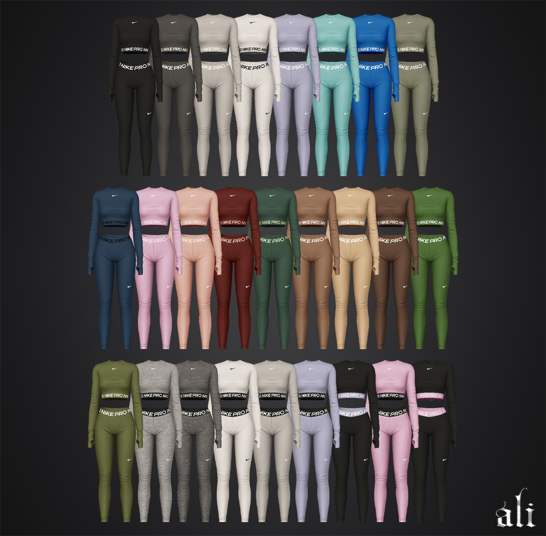 ali - NIKE set (part 2) MAY2025 mod for The Sims 4 