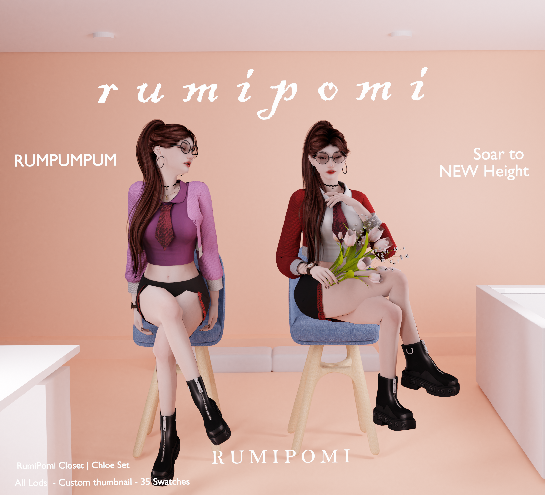 Rumpumpum_Chloe Sets mod for The Sims 4 