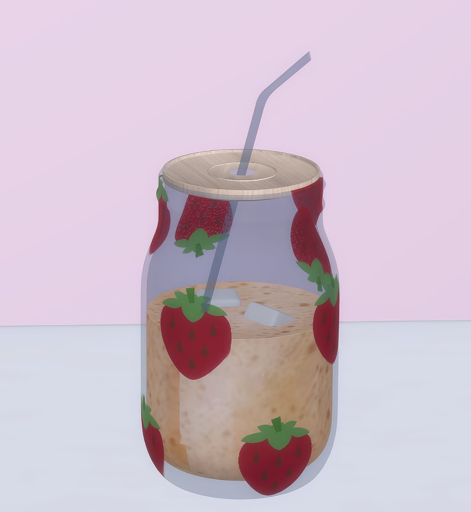 Strawberry glass mug mod for The Sims 4 