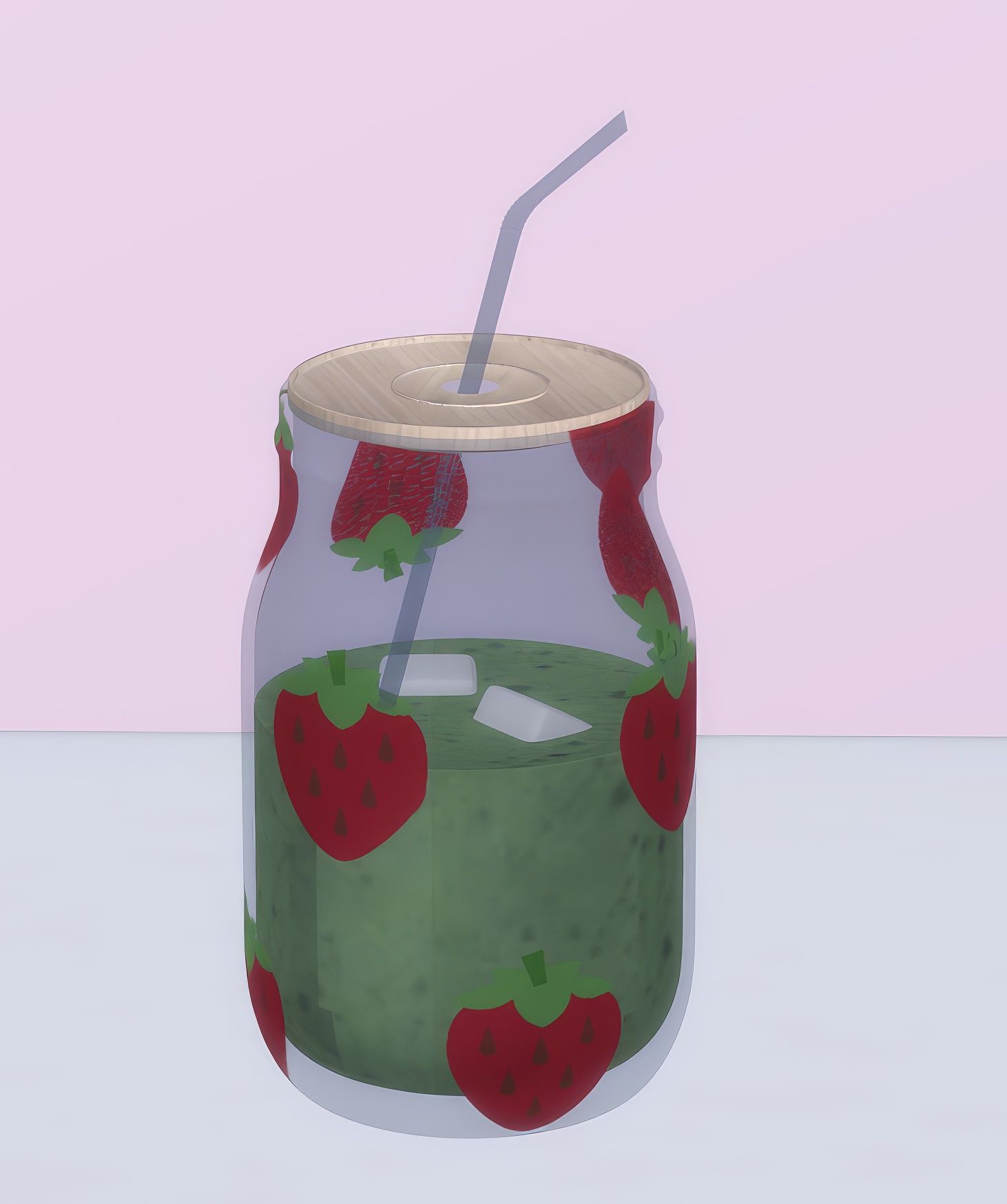 Strawberry glass mug mod for The Sims 4 