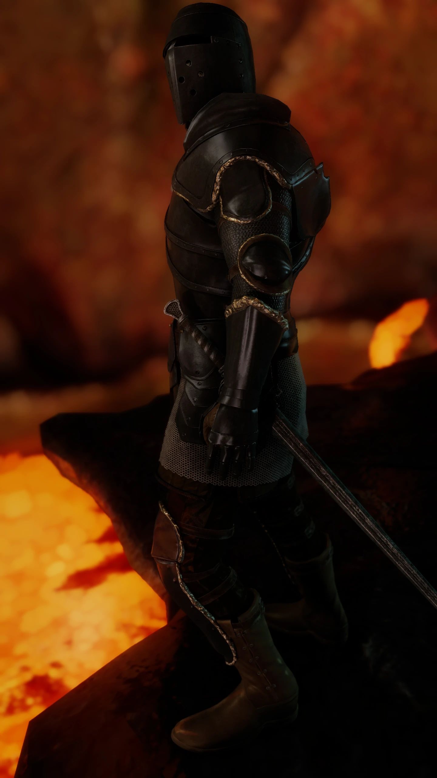 Onyx Knight Armor mod for The Elder Scrolls V: Skyrim Special Edition