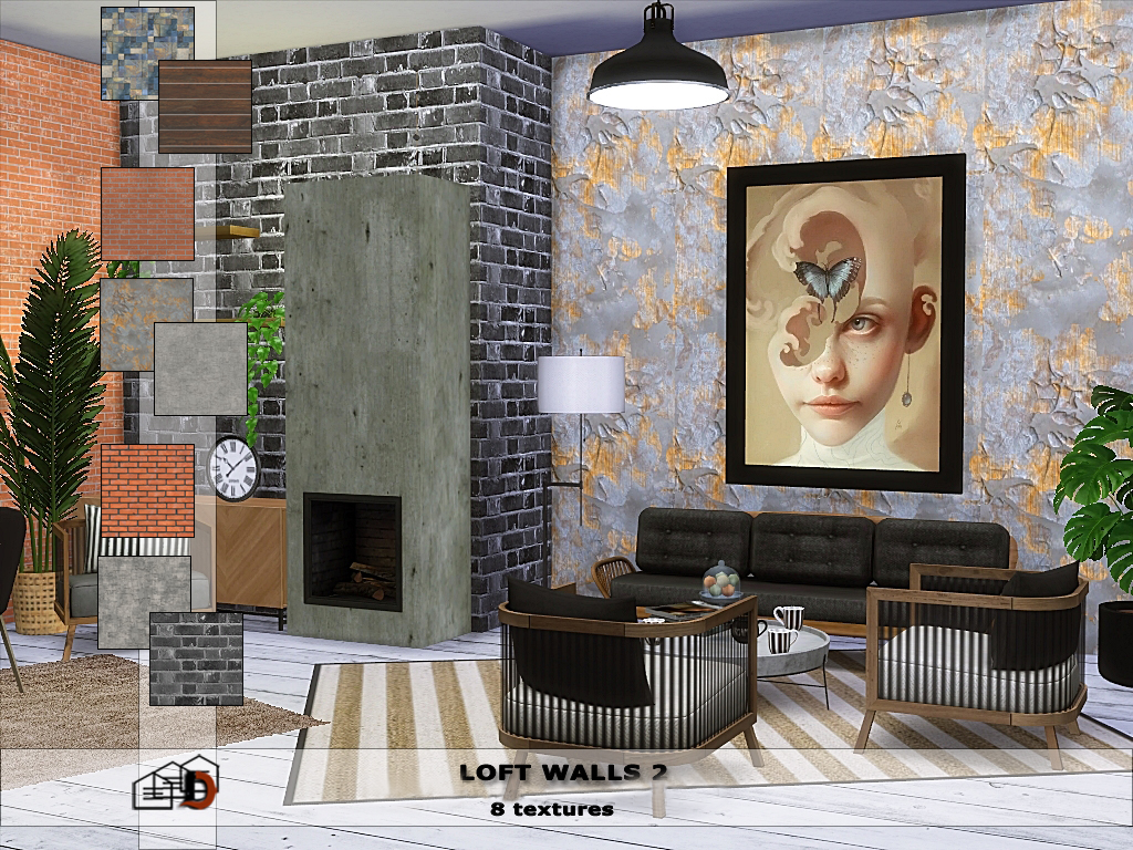 Loft walls 2 mod for The Sims 4 