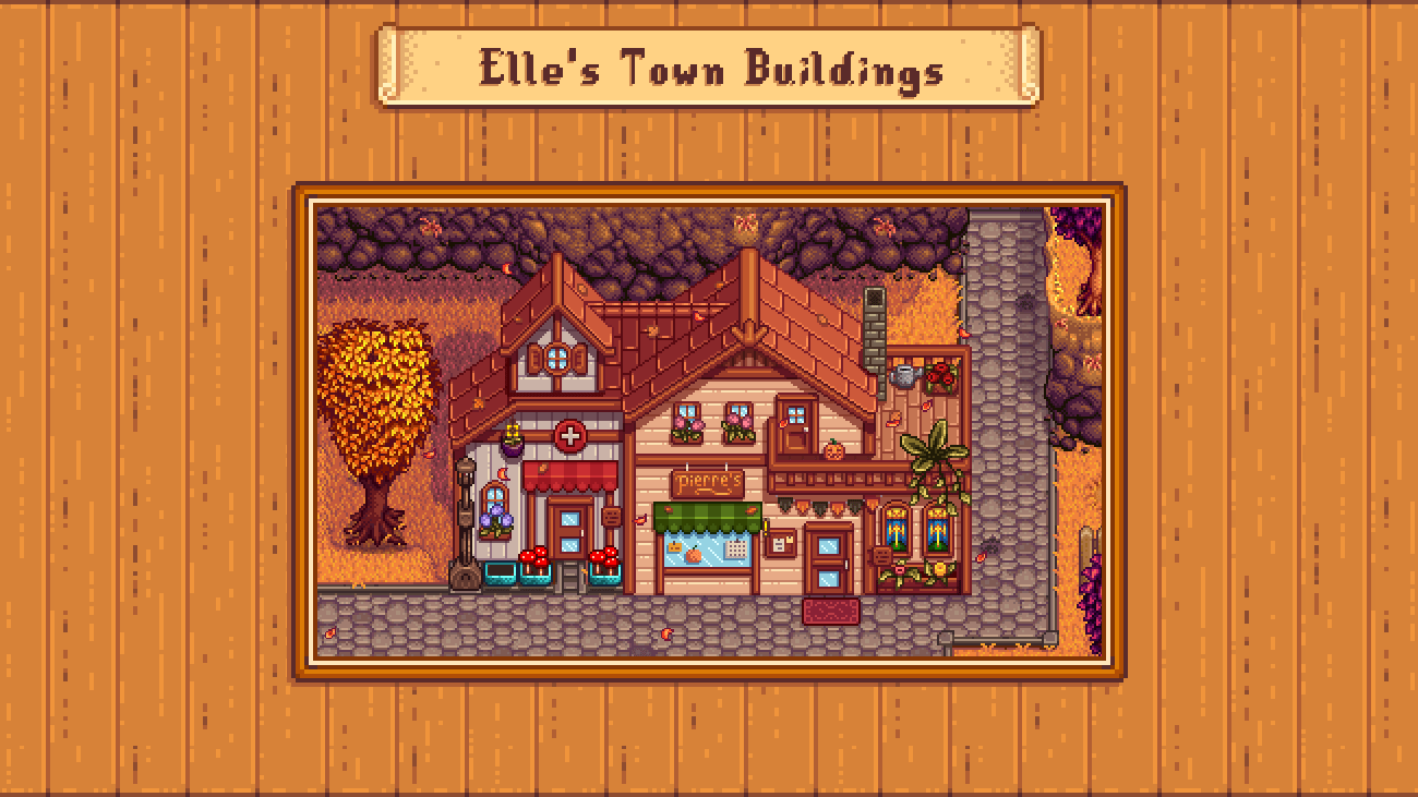Elle's Town Buildings mod for Stardew Valley
