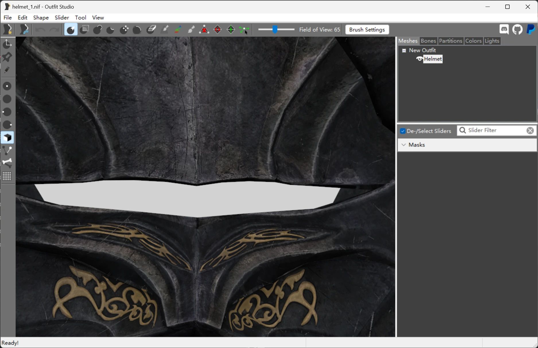 Improved Closefaced Helmet - Ebony Helmet Cleaned mod for The Elder Scrolls V: Skyrim Special Edition