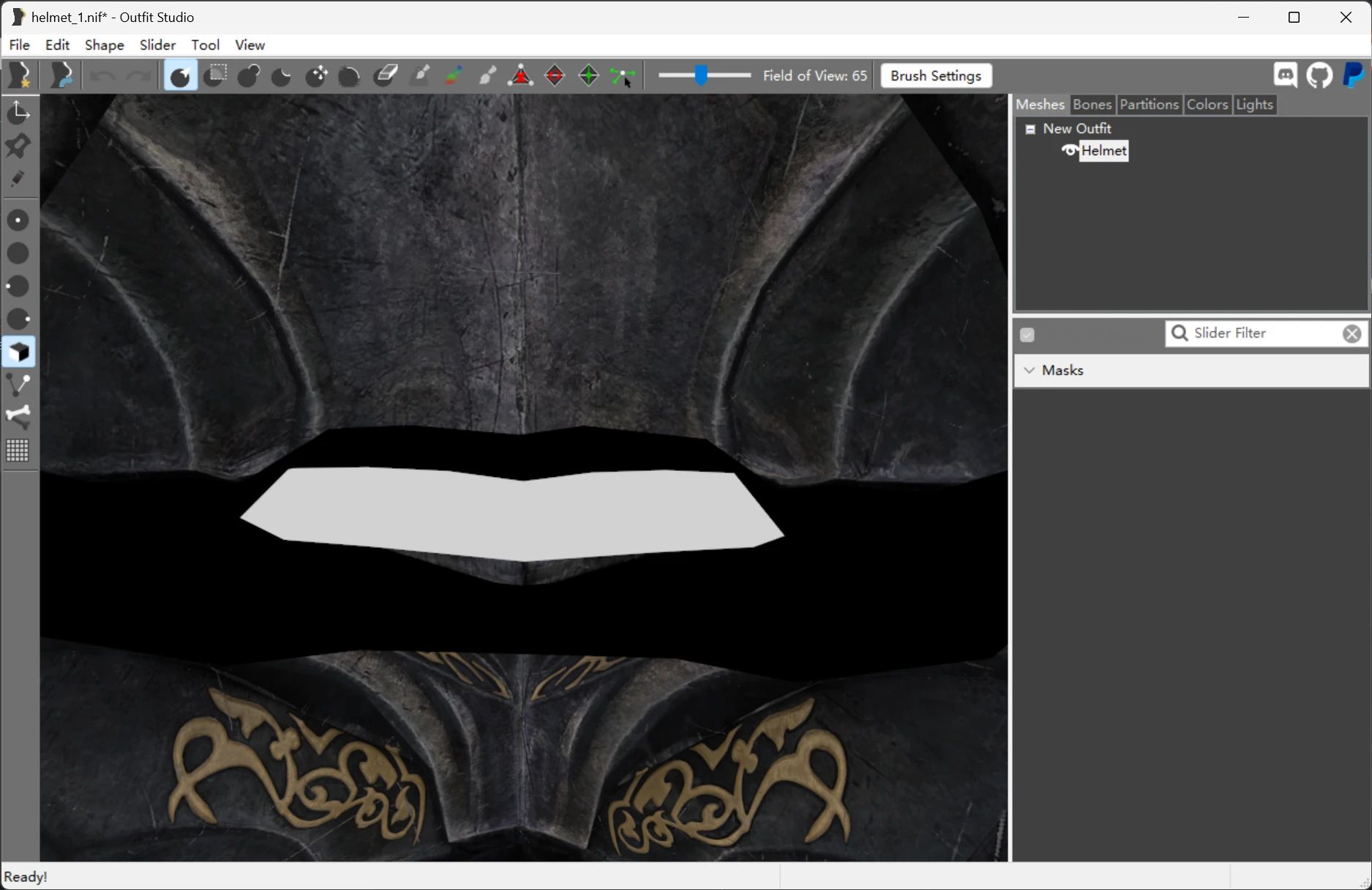 Improved Closefaced Helmet - Ebony Helmet Cleaned mod for The Elder Scrolls V: Skyrim Special Edition