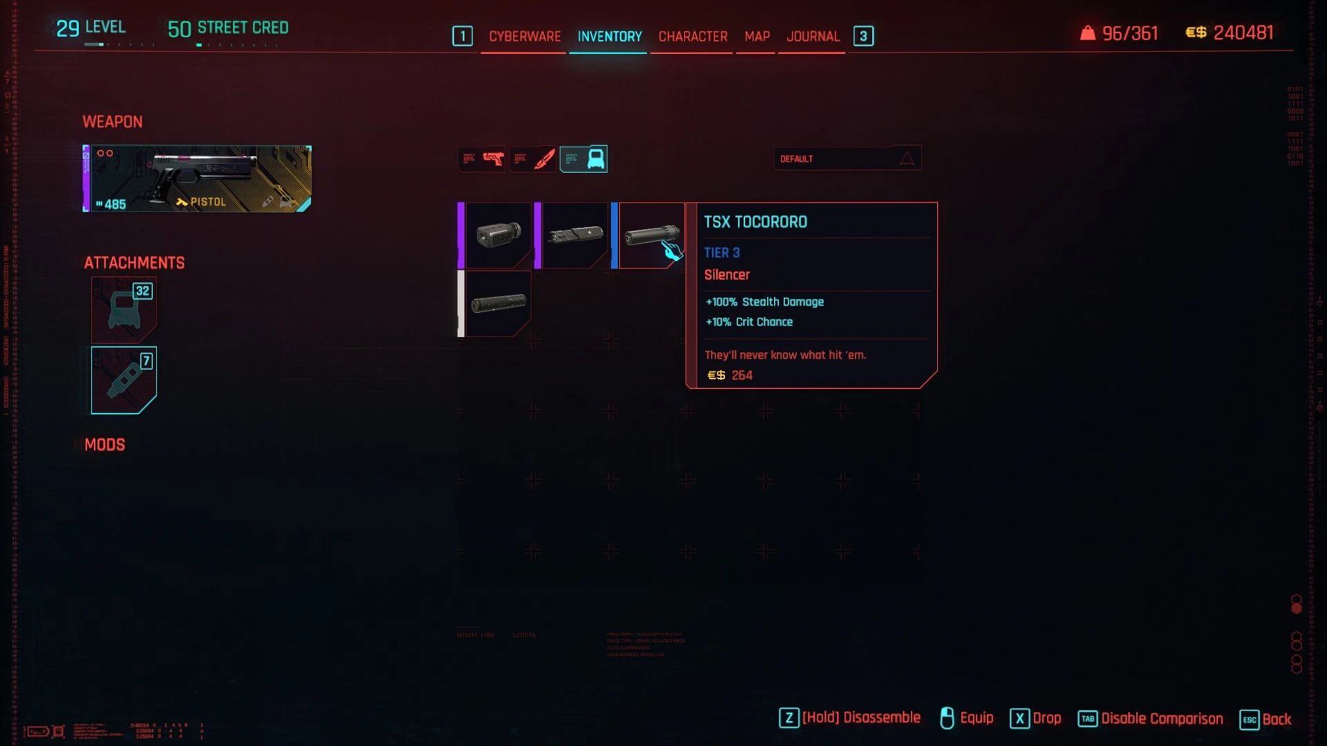 Better Attachments - CET mod for Cyberpunk 2077