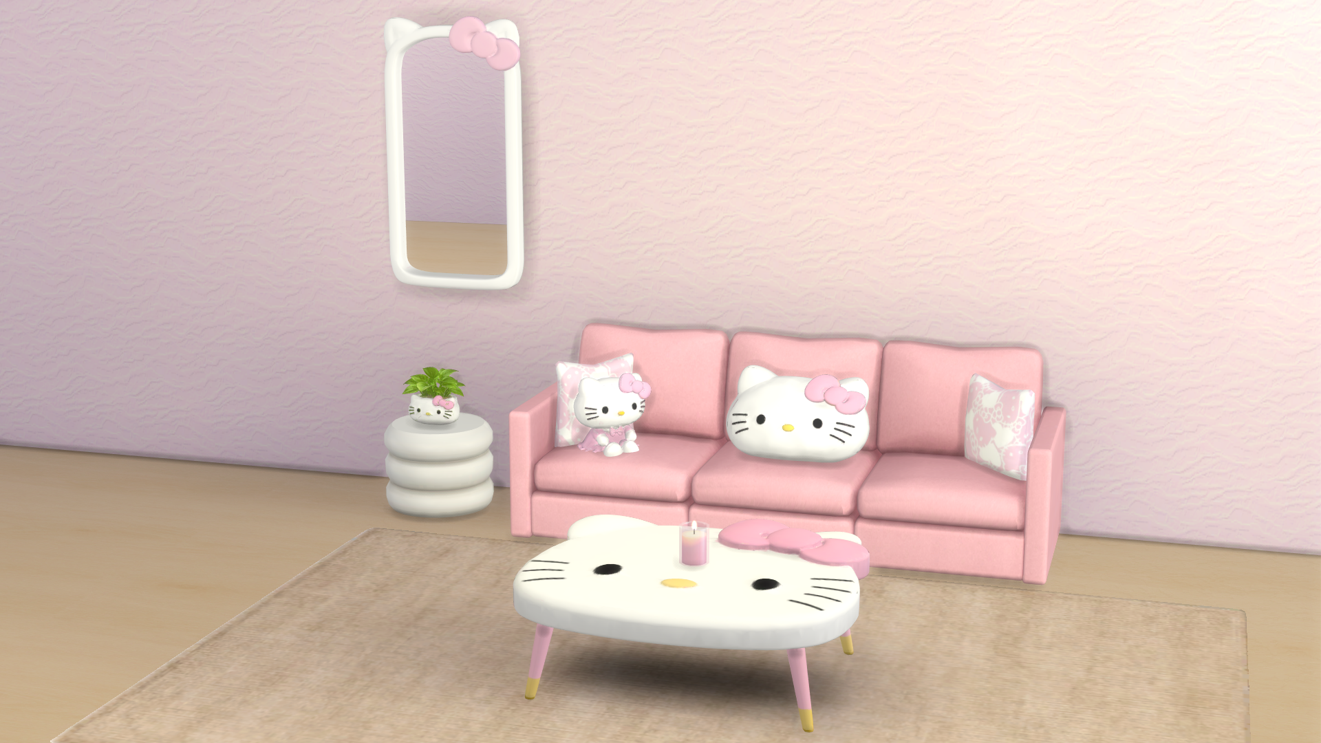 Hello Kitty Set mod for The Sims 4 