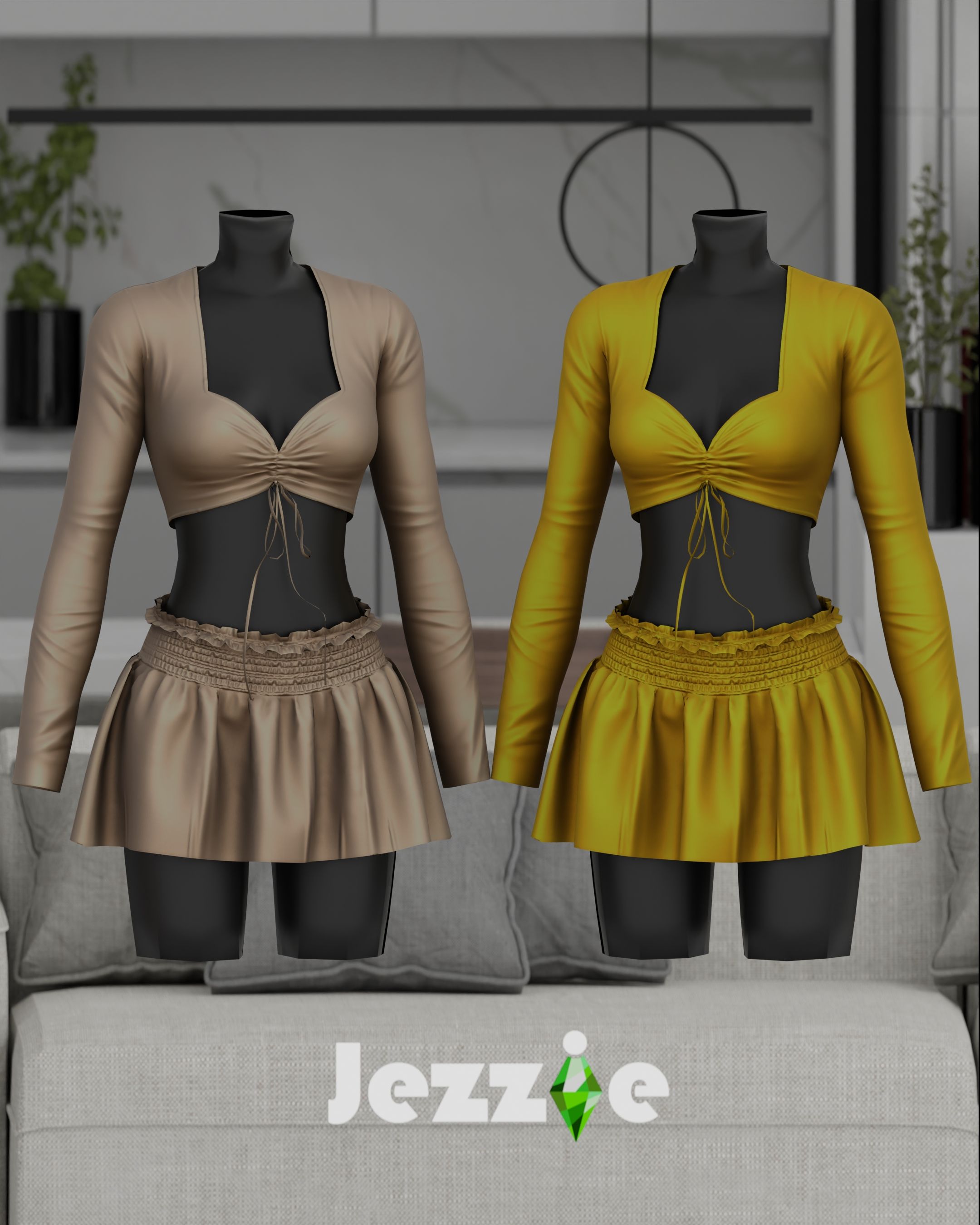 JEZZIE.TS4 OLIVIA OUTFIT mod for The Sims 4 