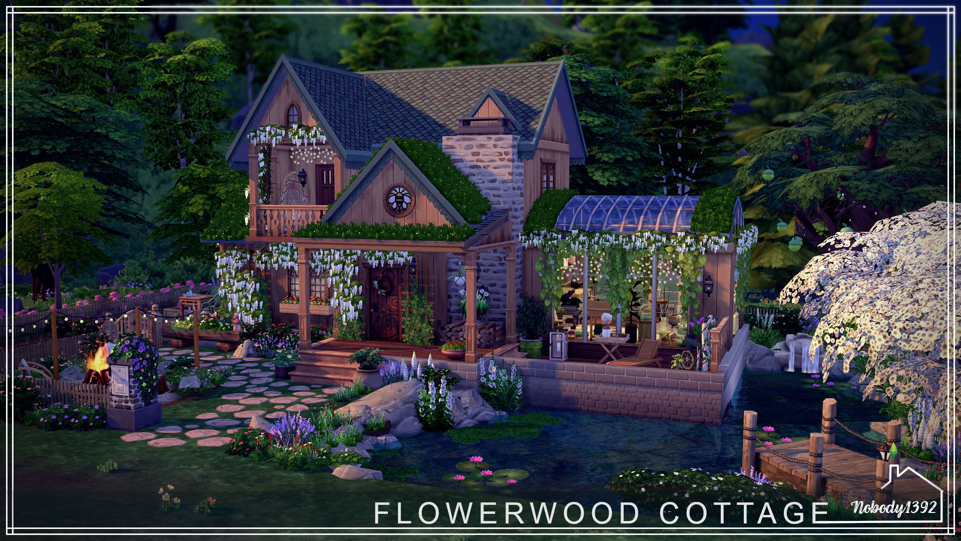 Flowerwood Cottage mod for The Sims 4 