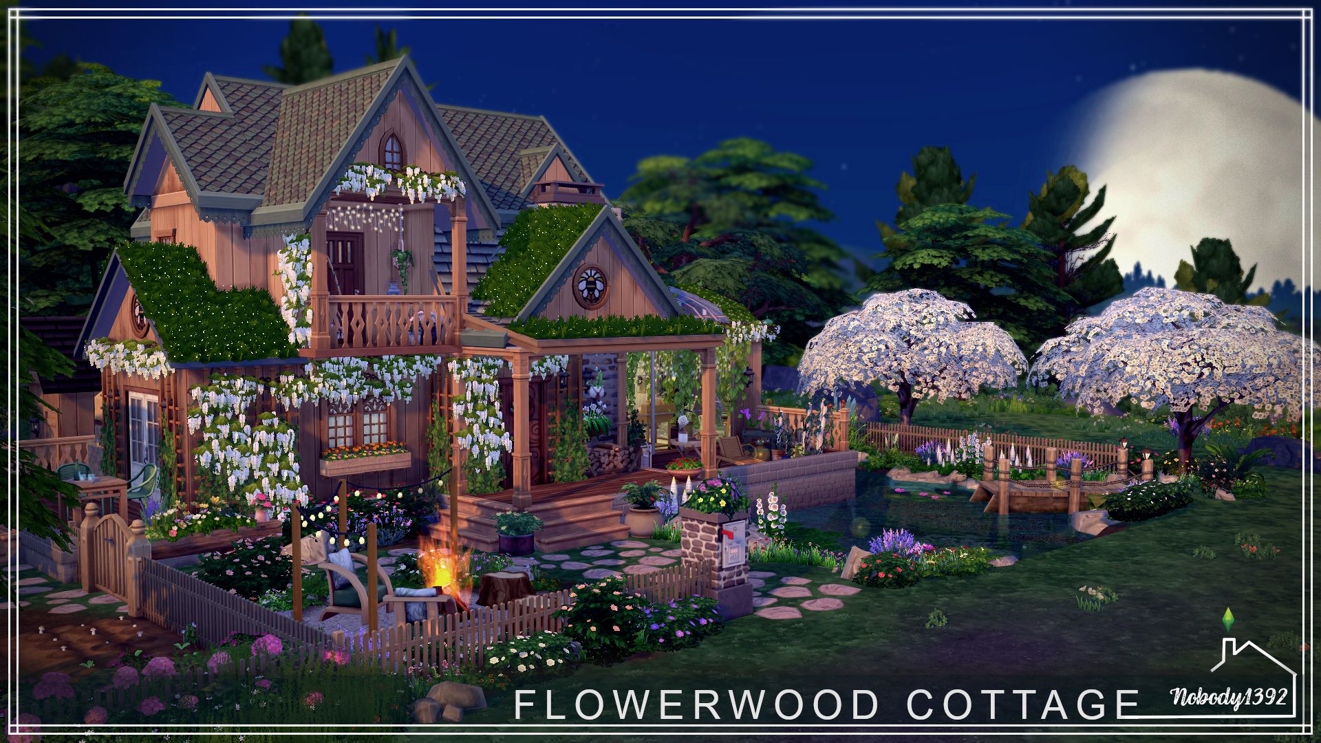 Flowerwood Cottage mod for The Sims 4 
