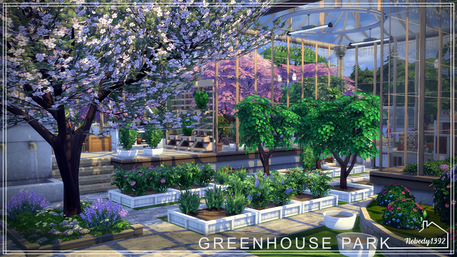 GreenHouse Park(No CC!) mod for The Sims 4 