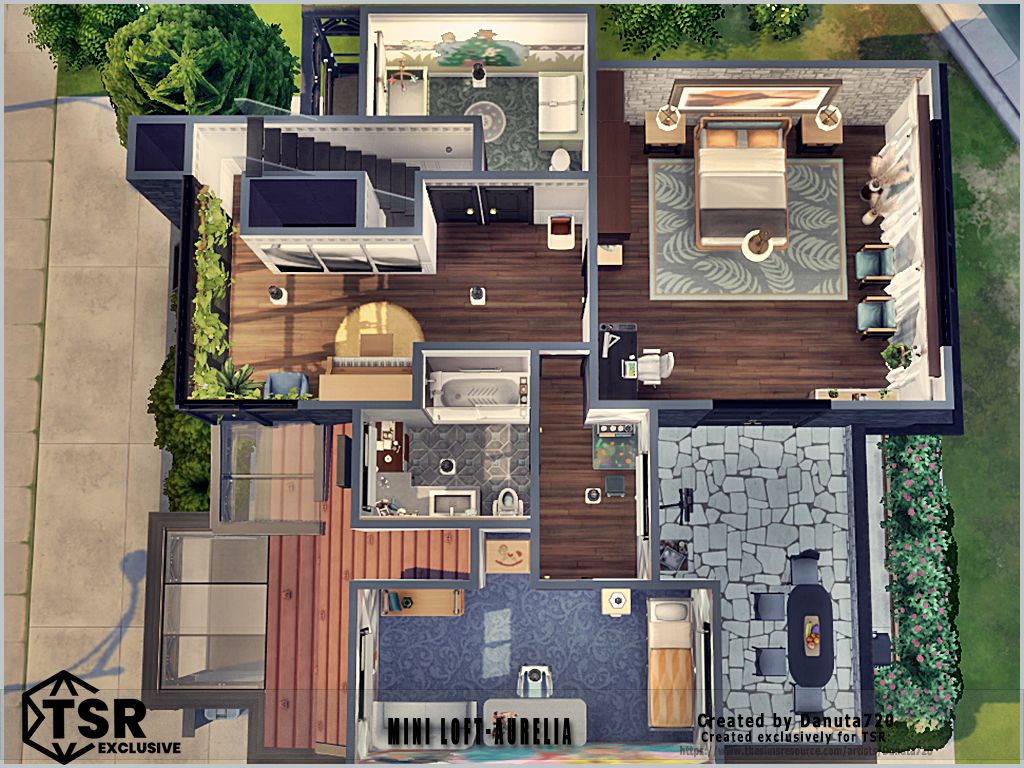 Mini Loft-Aurelia mod for The Sims 4 