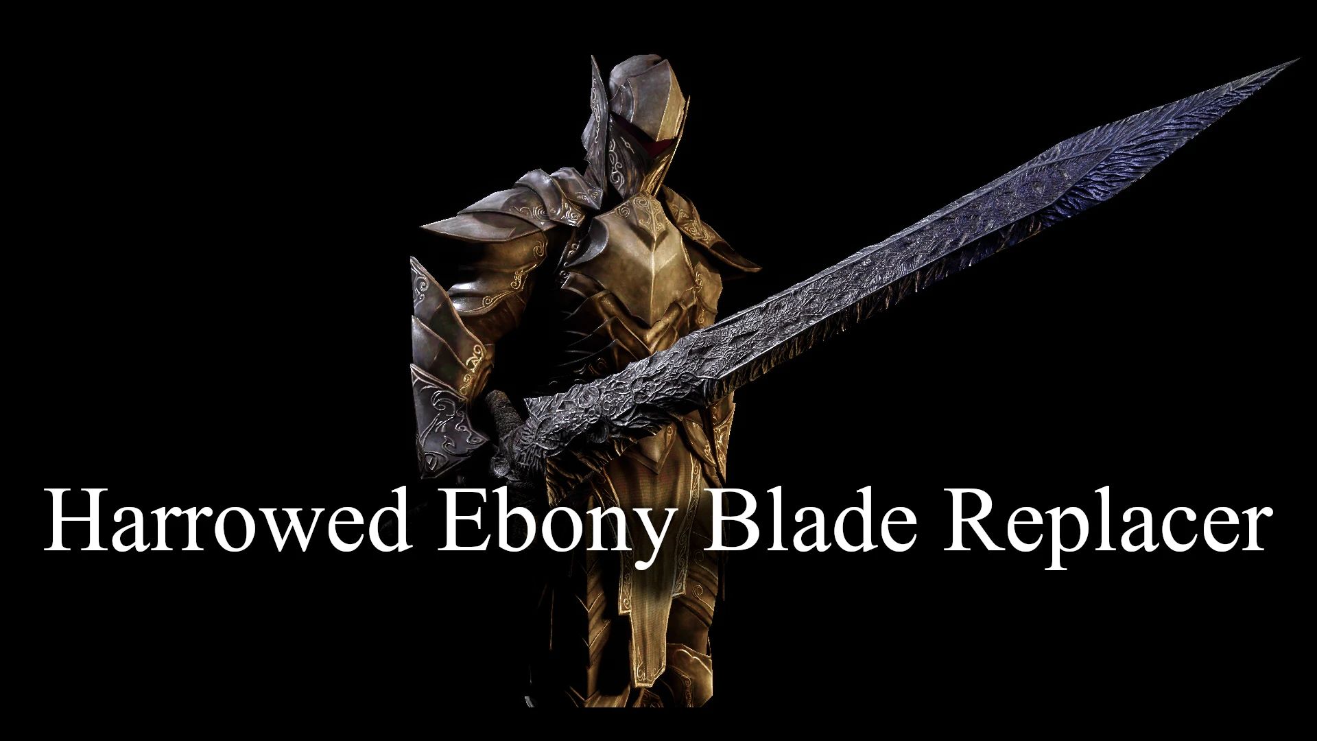 Harrowed Ebony Blade Replacer mod for The Elder Scrolls V: Skyrim Special Edition