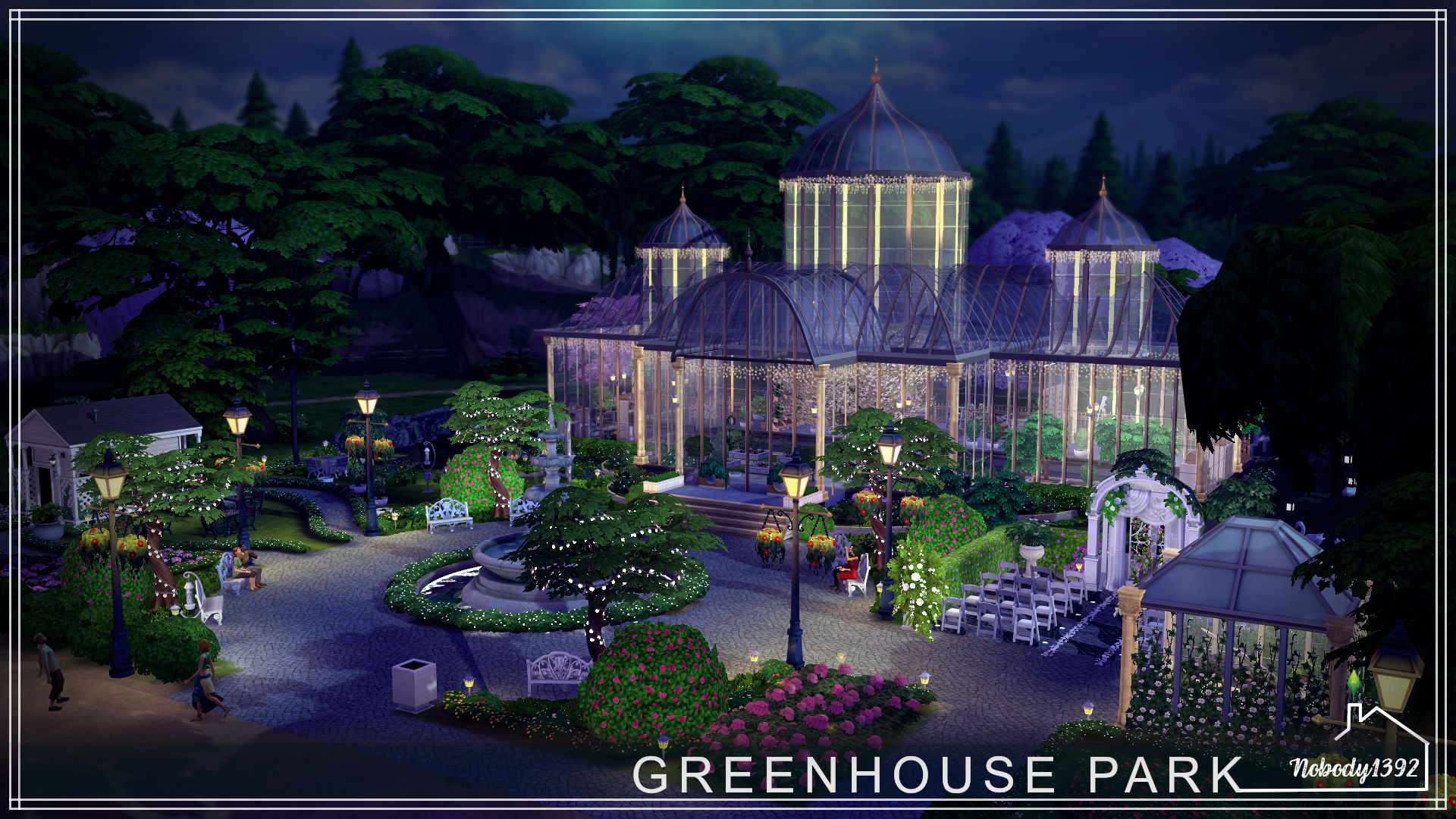 GreenHouse Park(No CC!) mod for The Sims 4 