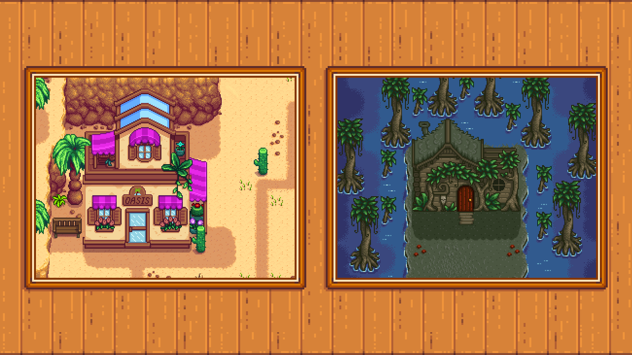 Elle's Town Buildings mod for Stardew Valley