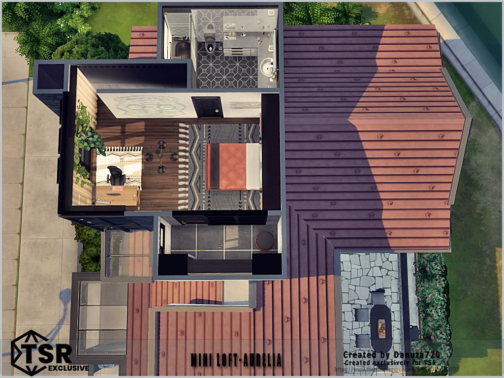 Mini Loft-Aurelia mod for The Sims 4 