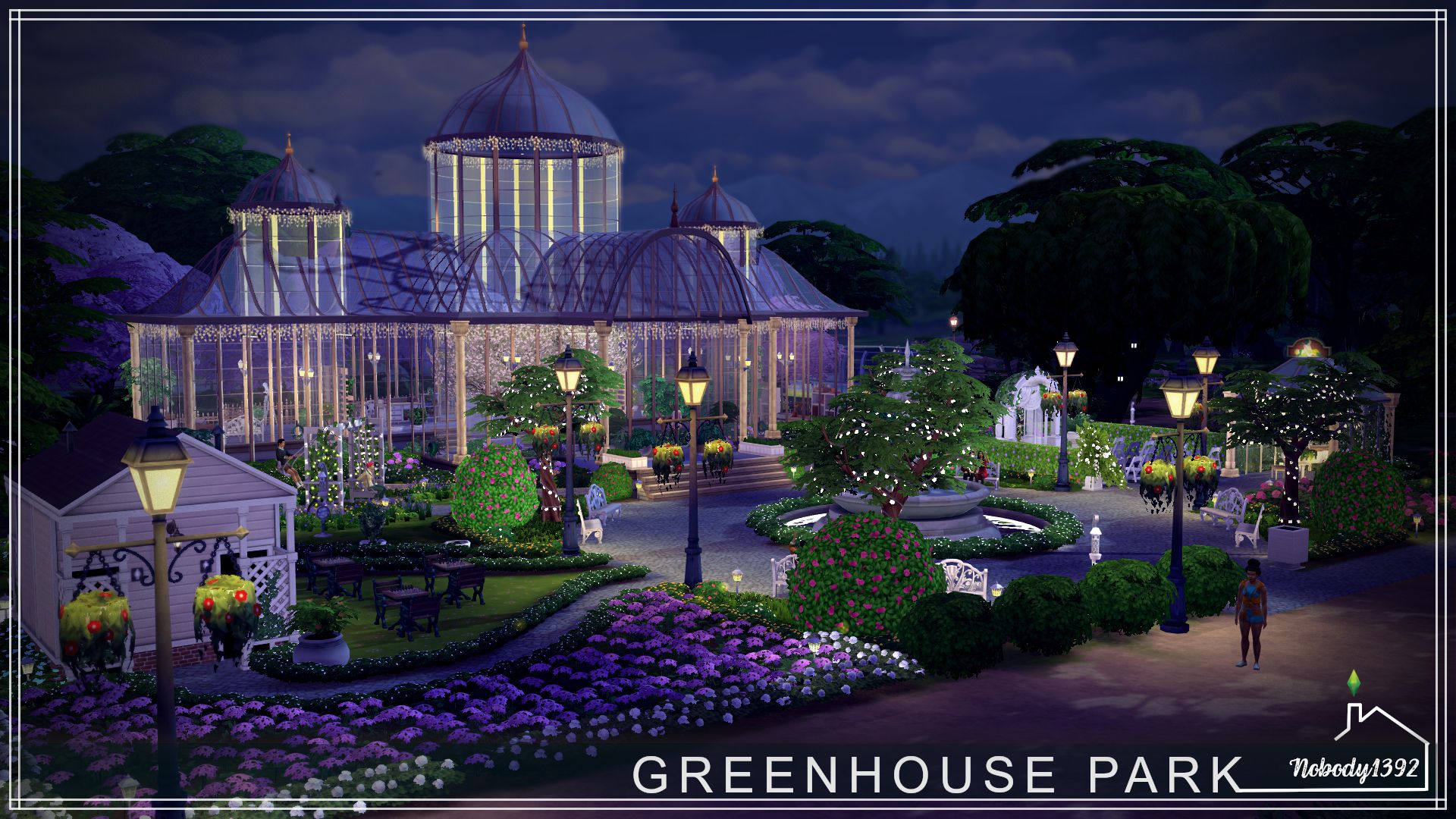 GreenHouse Park(No CC!) mod for The Sims 4 