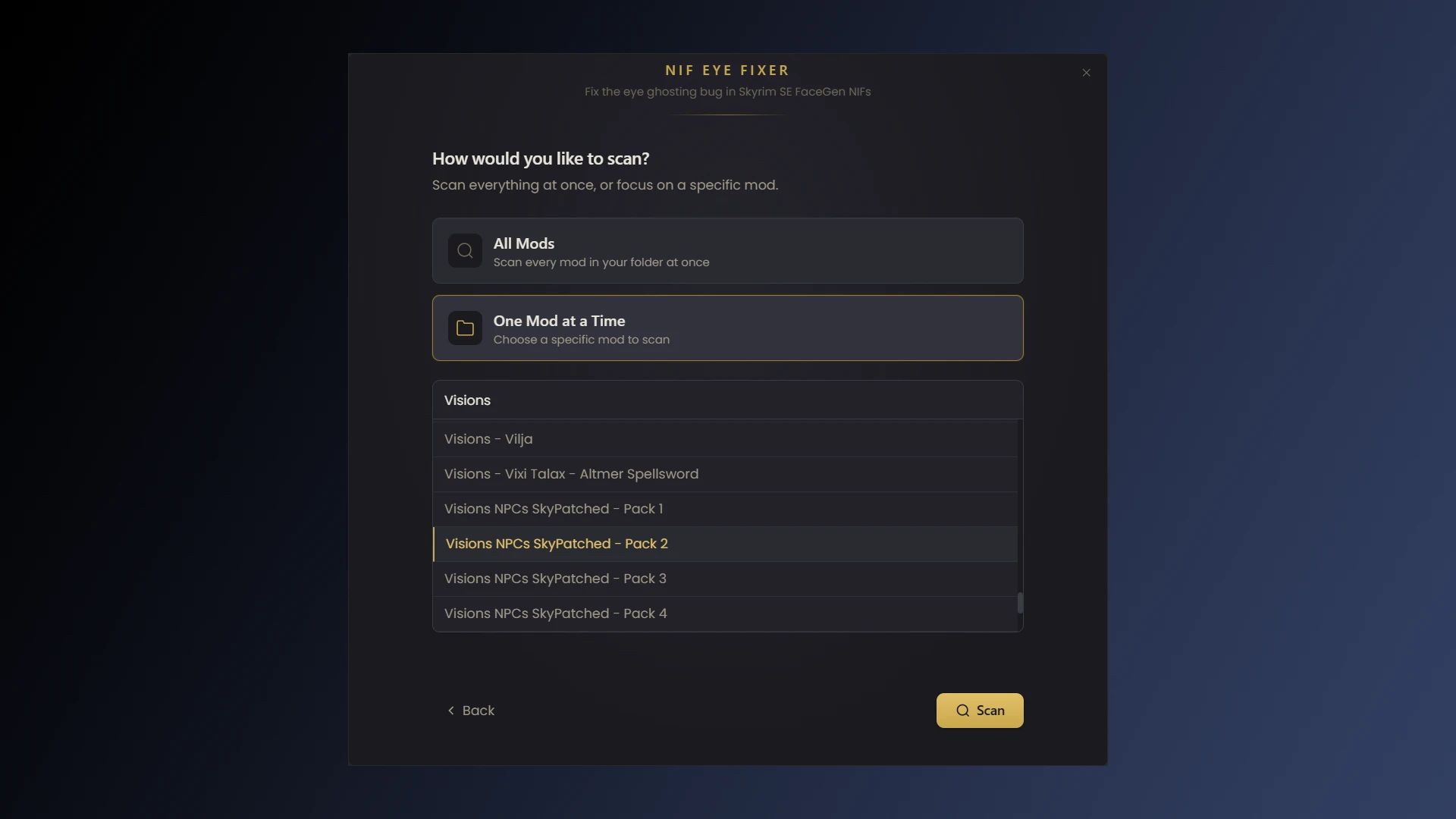 Nif Eye Fixer mod for The Elder Scrolls V: Skyrim Special Edition