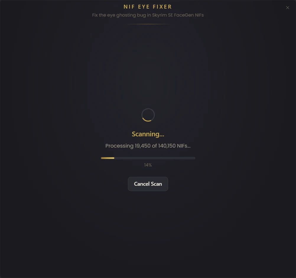 Nif Eye Fixer mod for The Elder Scrolls V: Skyrim Special Edition