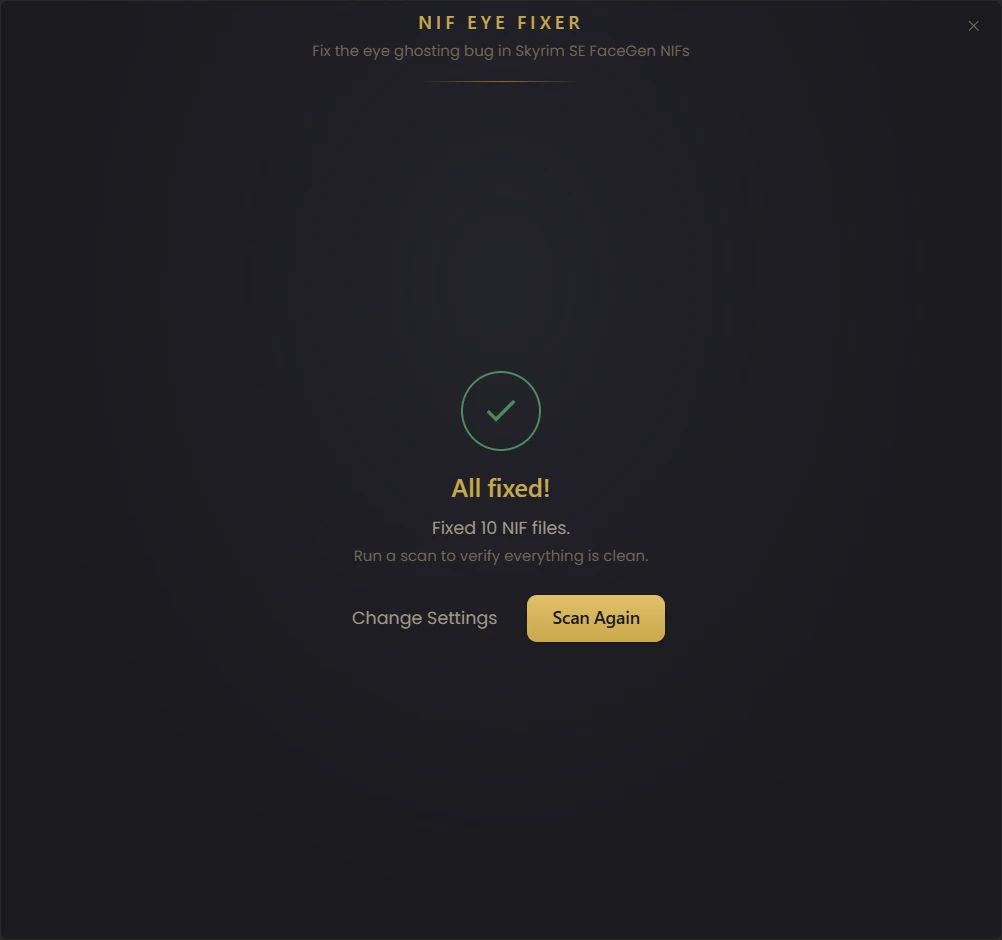 Nif Eye Fixer mod for The Elder Scrolls V: Skyrim Special Edition