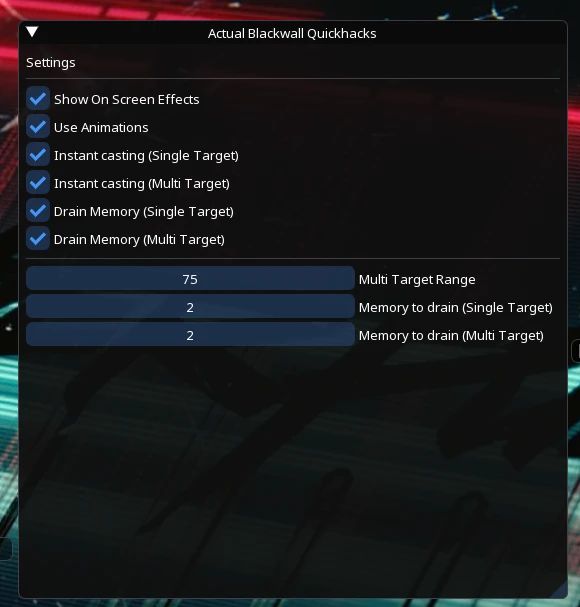 Actual Blackwall Quickhacks mod for Cyberpunk 2077