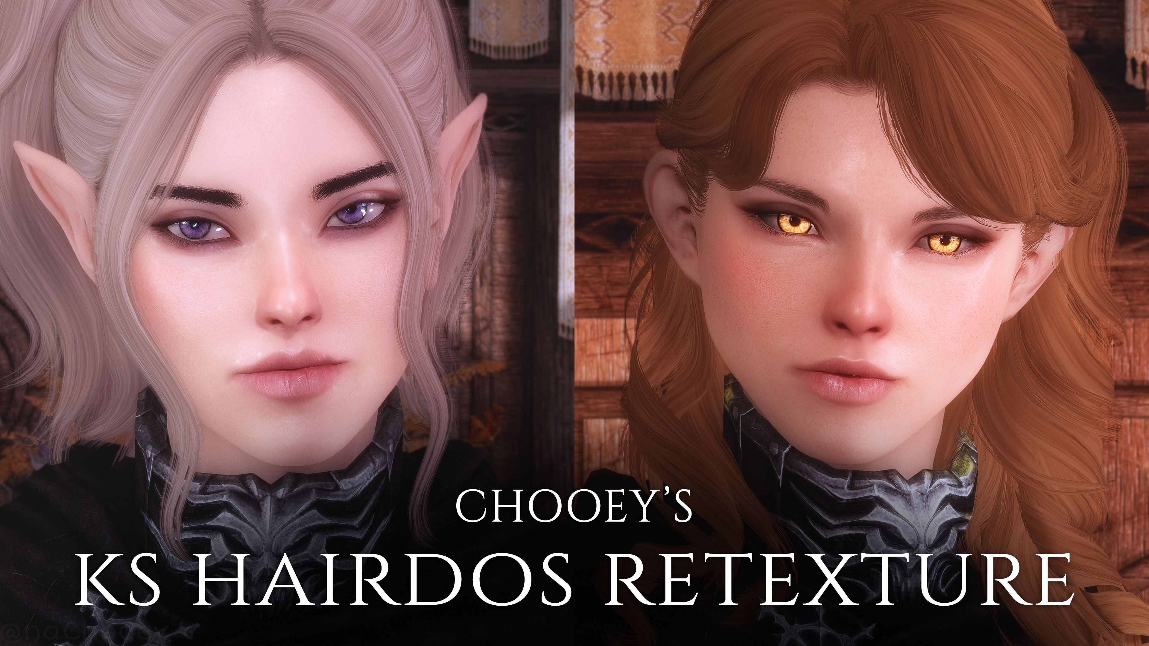 Chooey's KS Hairdos and Vanilla Hair Retexture mod for The Elder Scrolls V: Skyrim Special Edition