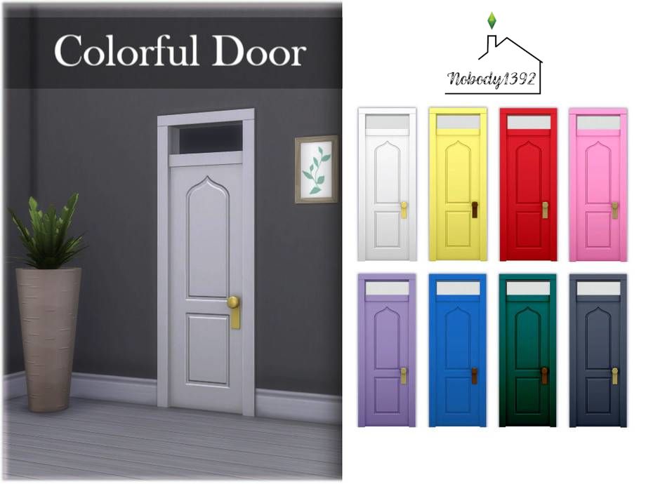 Colorful door mod for The Sims 4 