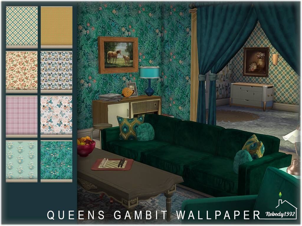 Queen's Gambit Wallpaper mod for The Sims 4 