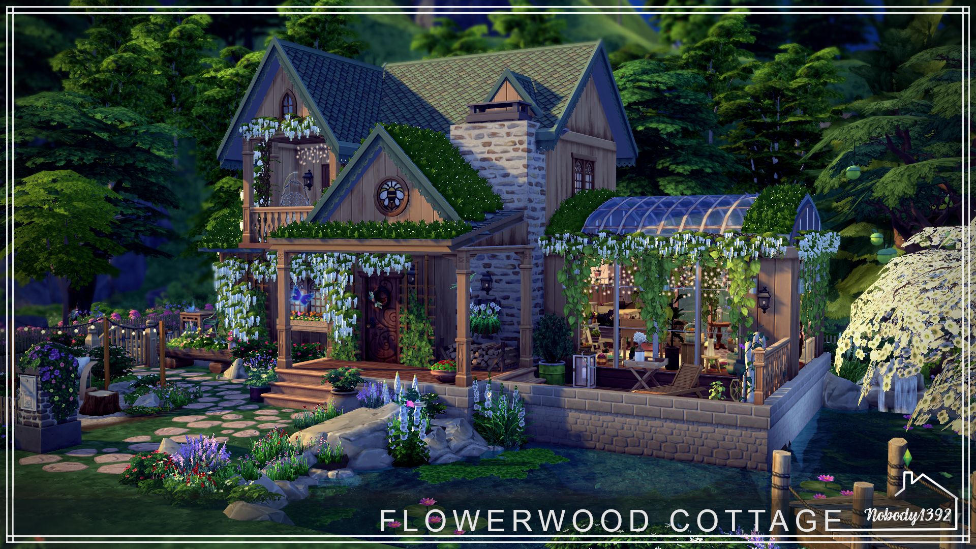 Flowerwood Cottage mod for The Sims 4 