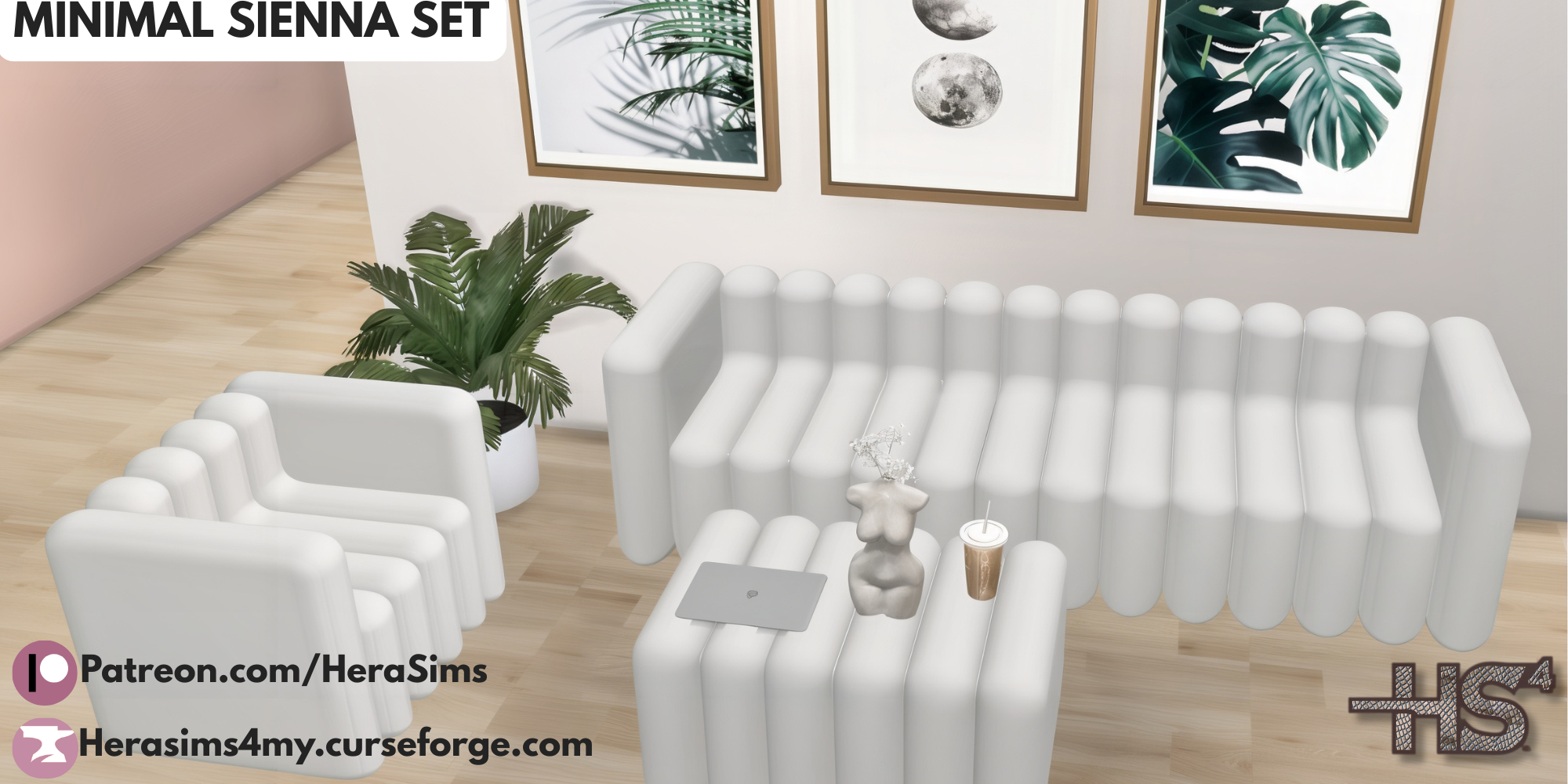 Minimal Sienna set mod for The Sims 4 