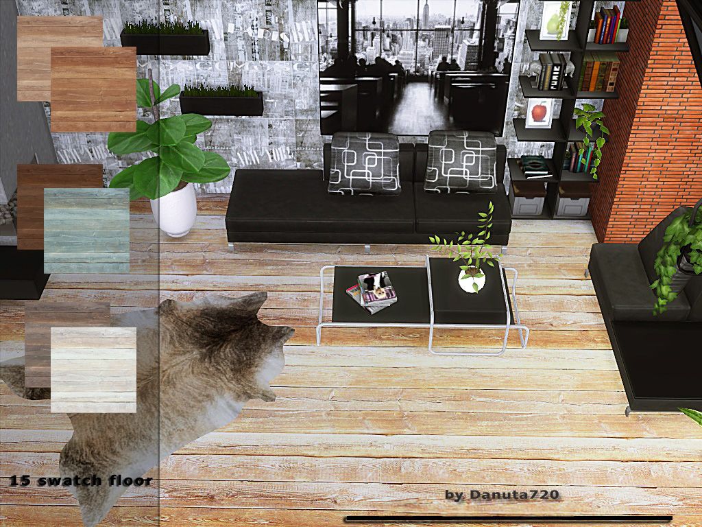 Wood floor loft mod for The Sims 4 