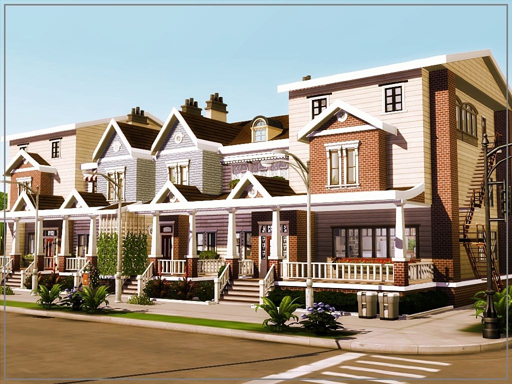 Terraced houses mod for The Sims 4 