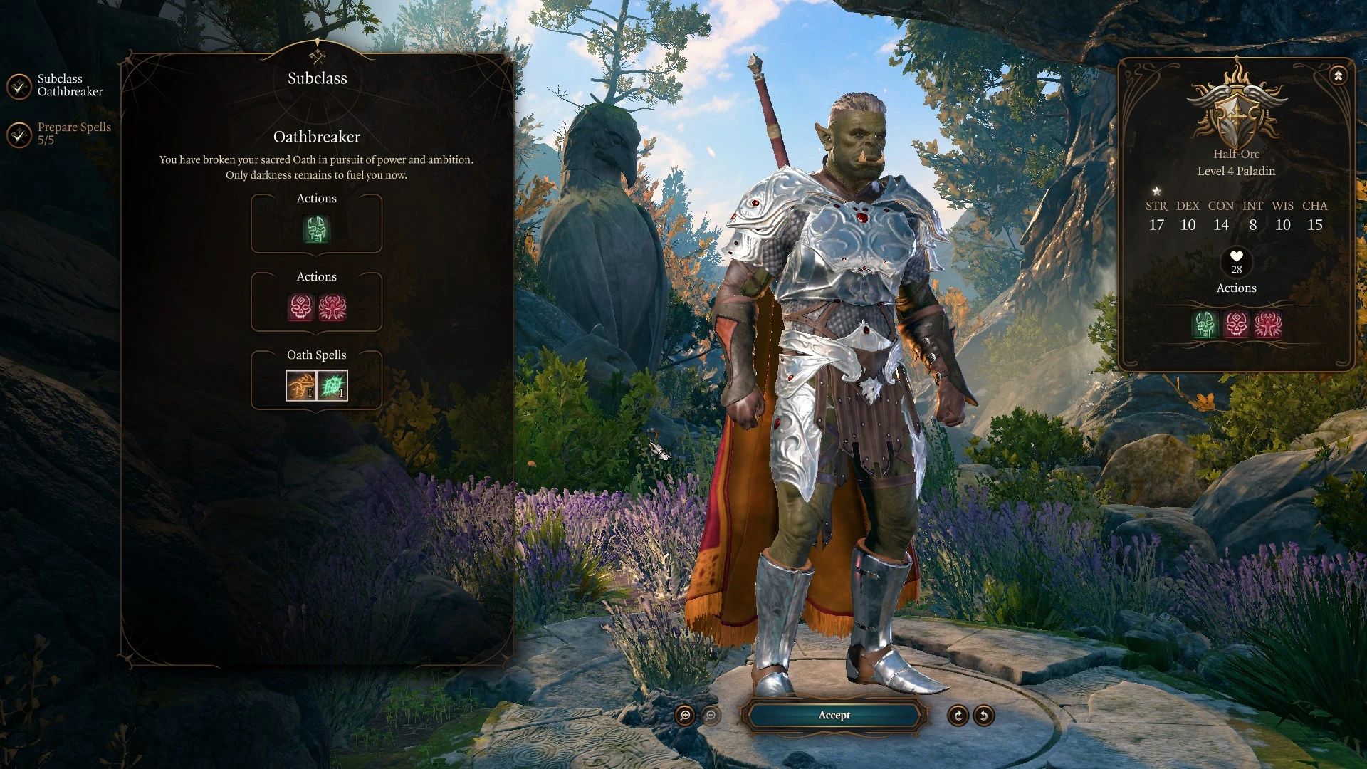 Reclaim or break your oath spells (Paladin-Oathbreaker) mod for Baldur's Gate 3