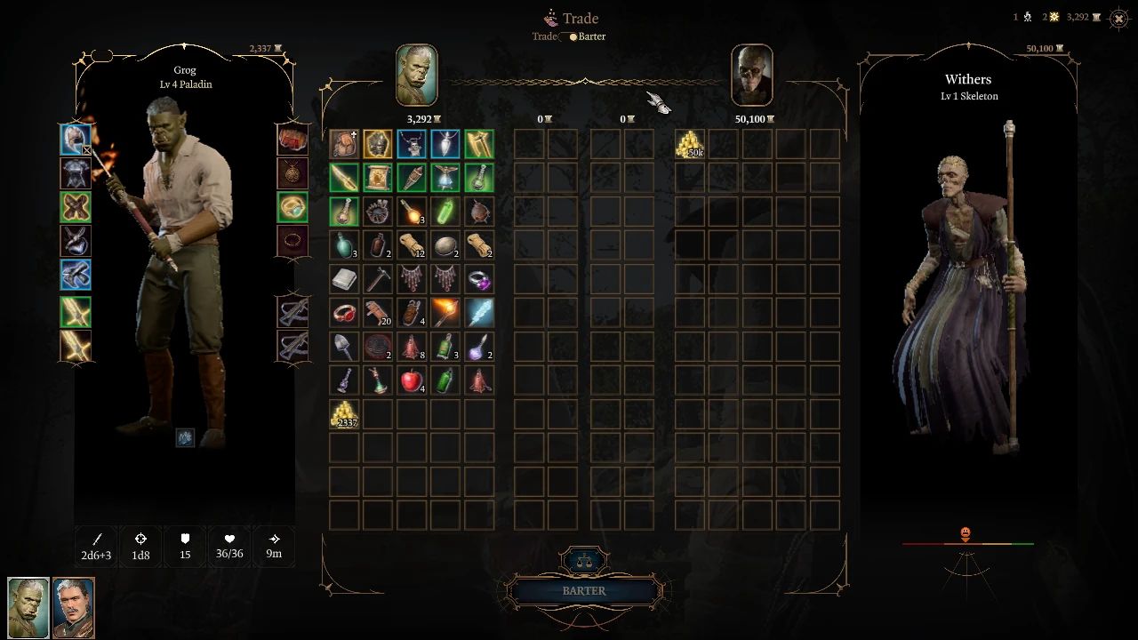 Trade with Withers - Fully modular and customizable trader mod for Baldur's Gate 3