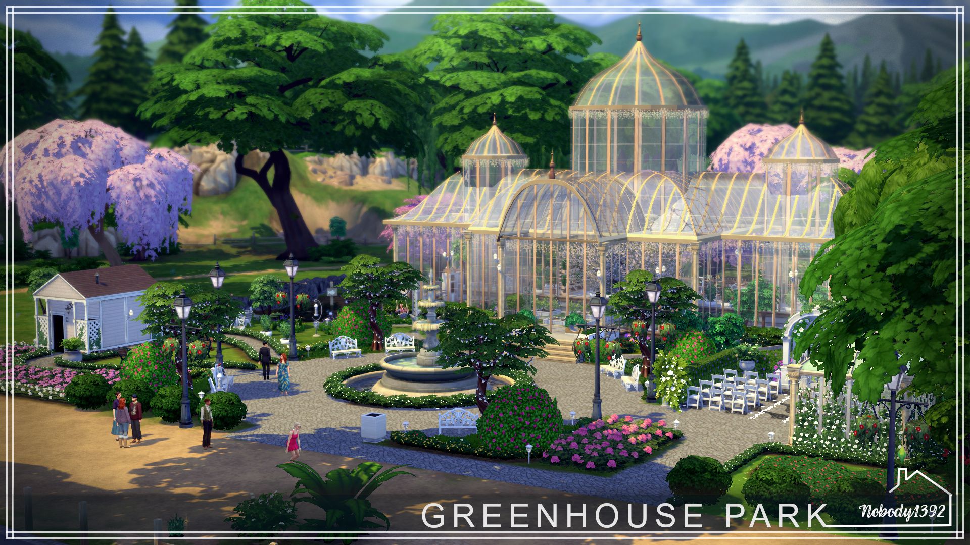 GreenHouse Park(No CC!) mod for The Sims 4 