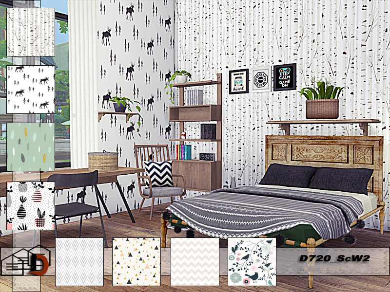 Scandinavian wallpapers - MEGAPACK! mod for The Sims 4 