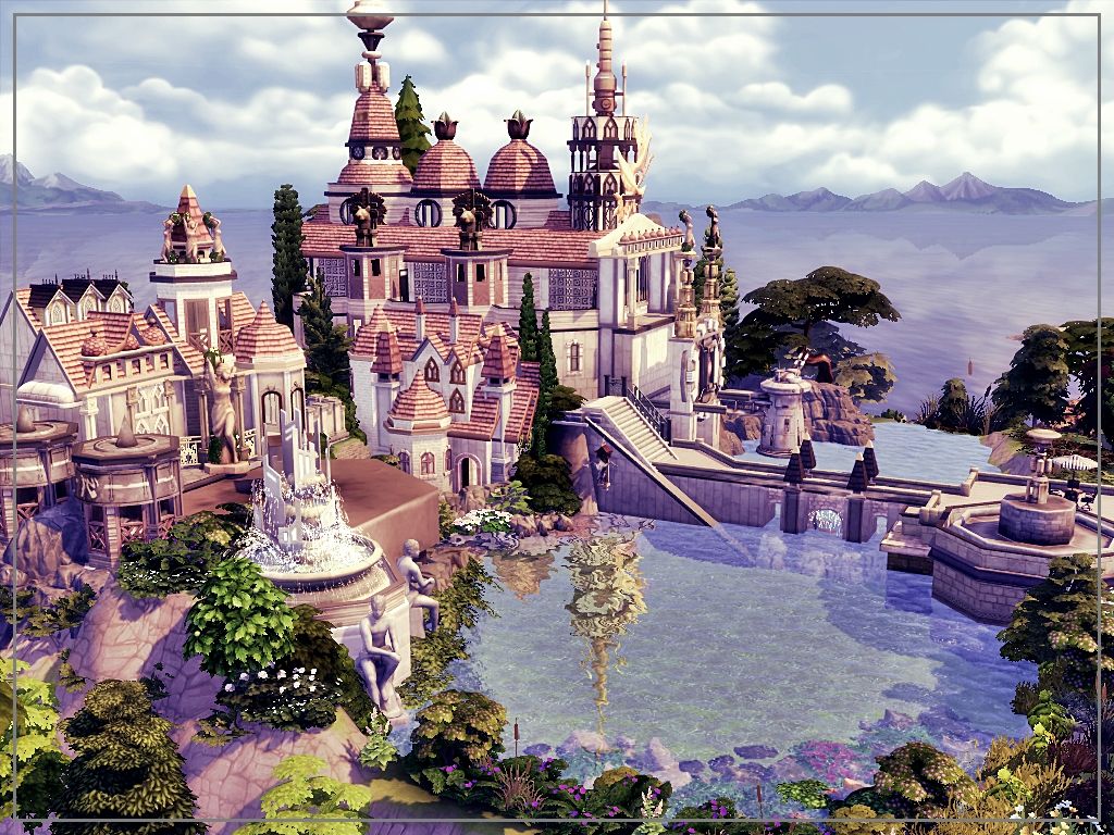 Castle on the rock mod for The Sims 4 