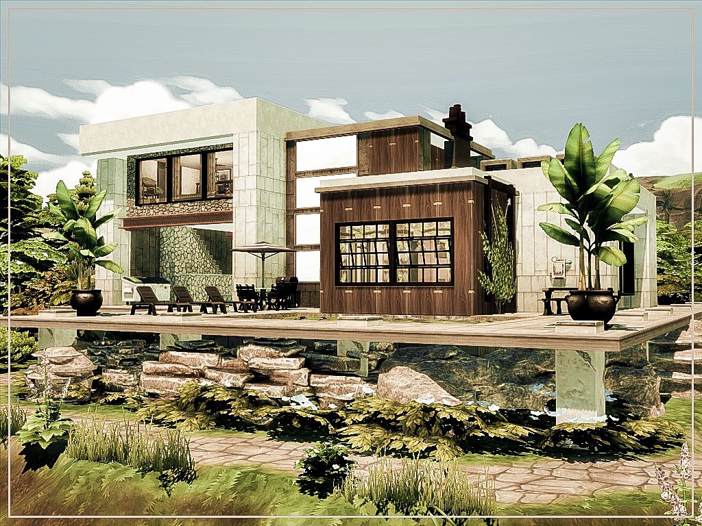 Lake Modern House mod for The Sims 4 