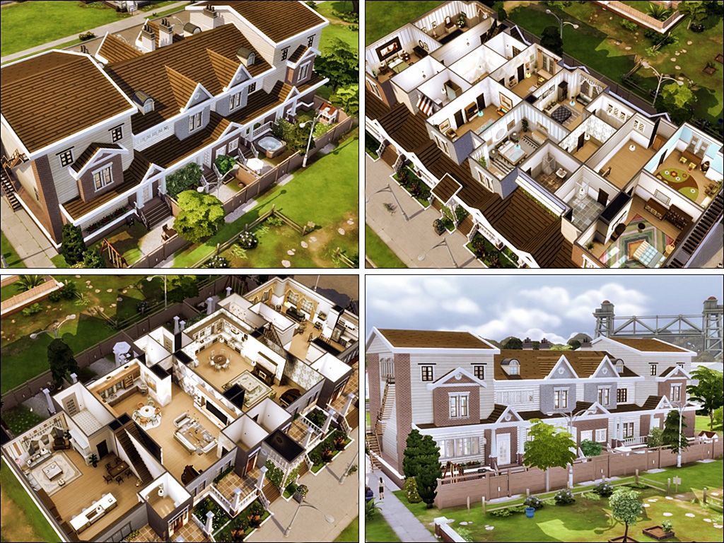 Terraced houses mod for The Sims 4 