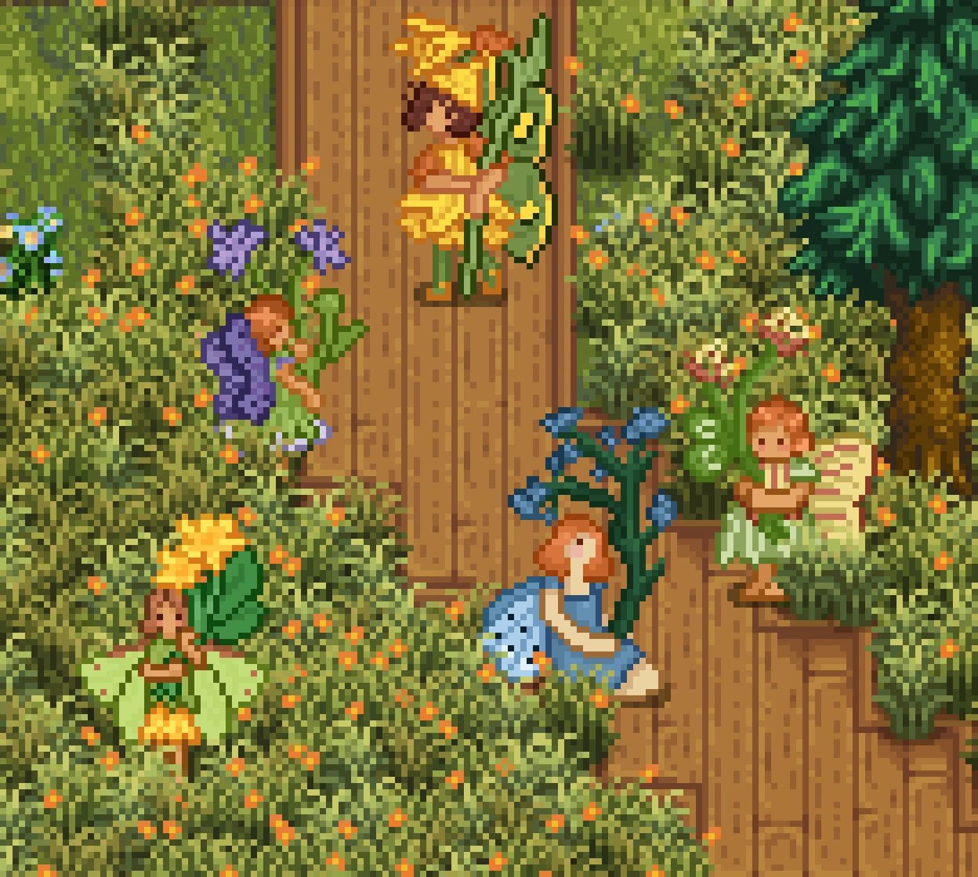 Flower Fairies mod for Stardew Valley