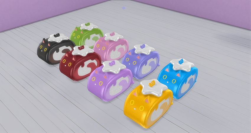 Cat swiss roll plushie mod for The Sims 4 