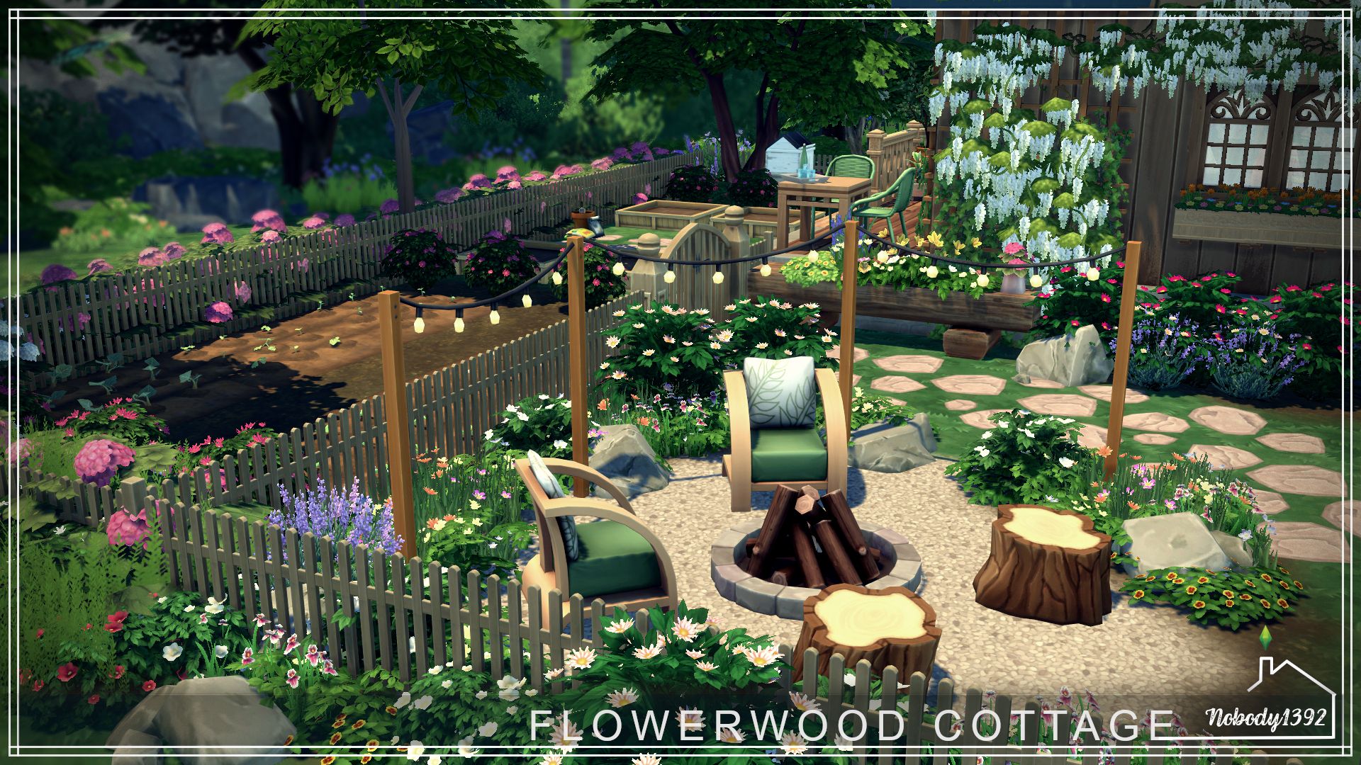Flowerwood Cottage mod for The Sims 4 